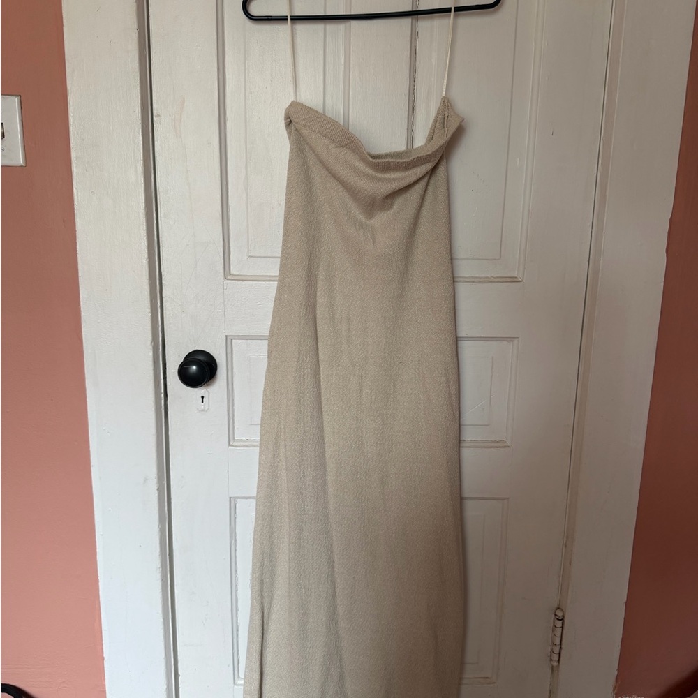 Rio sweater maxi Strapless Dress